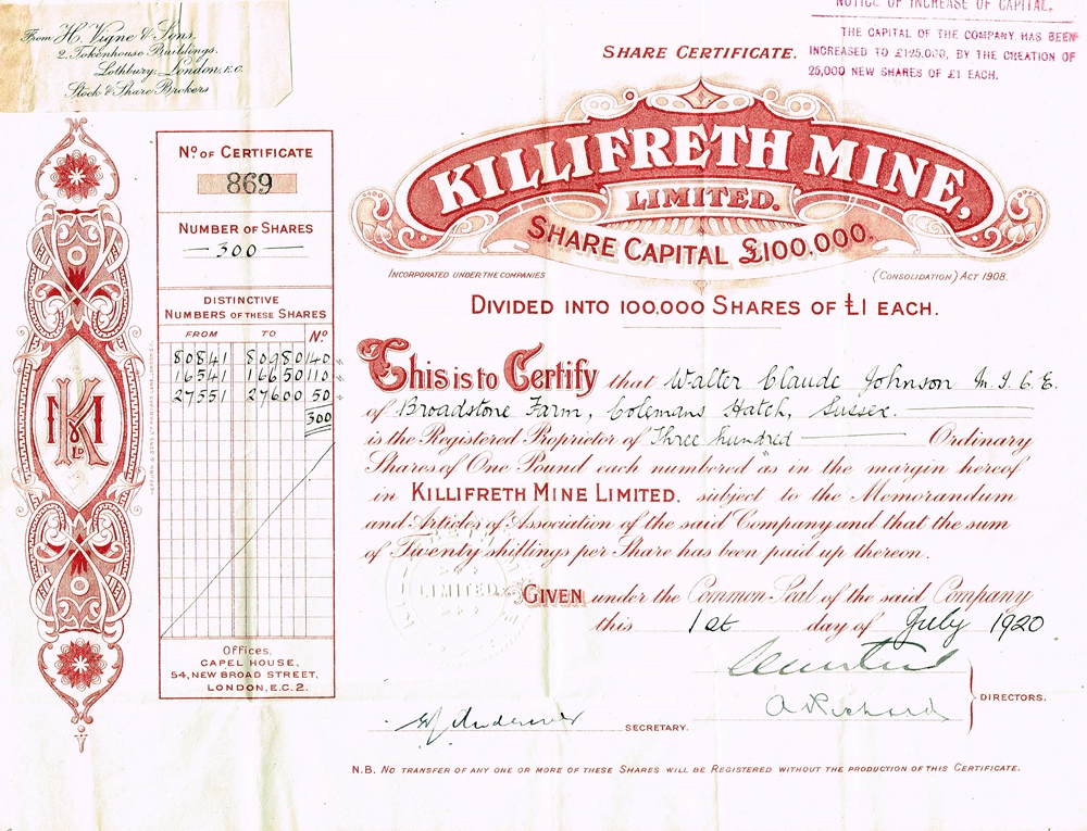 Cornish Mining Documents